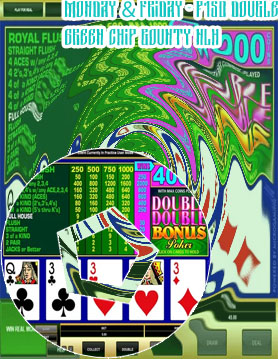 Double double bonus poker pay table